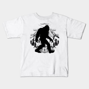 Bigfoot Silhouette Kids T-Shirt